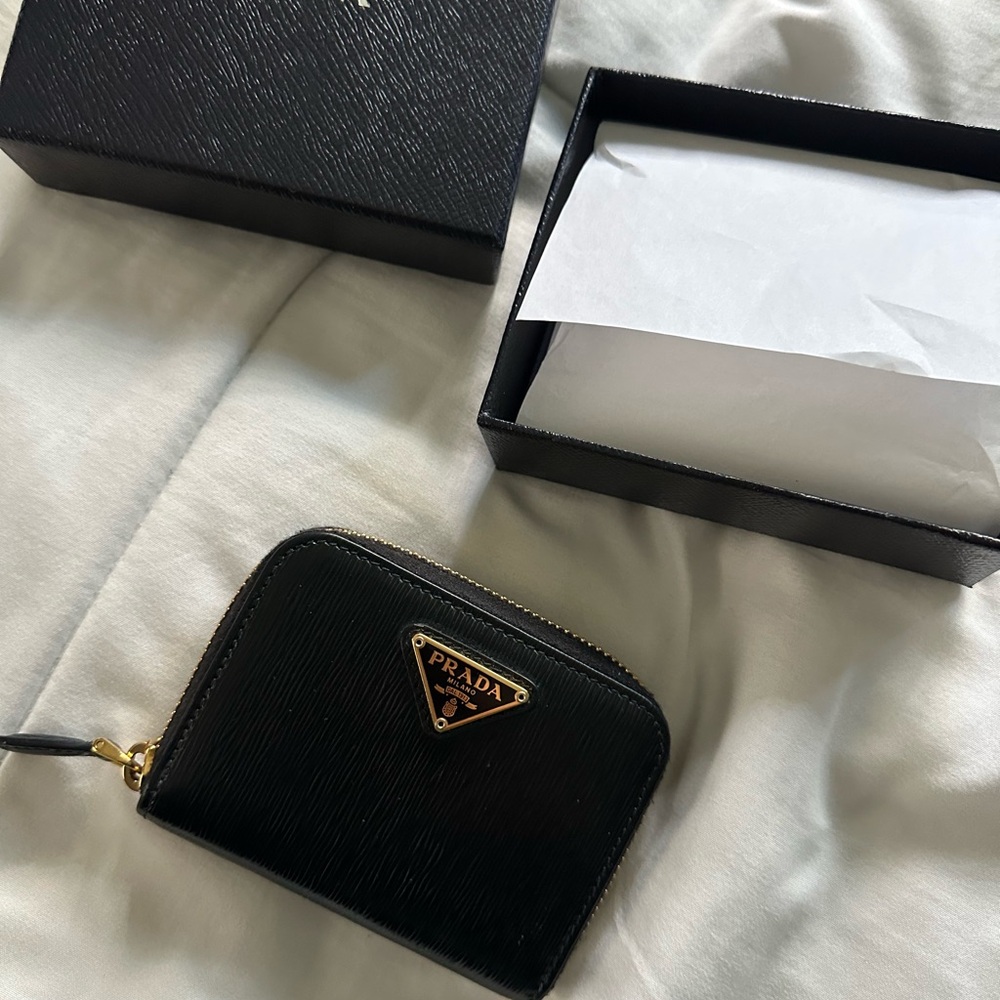 Authentic Prada Black Leather wallet